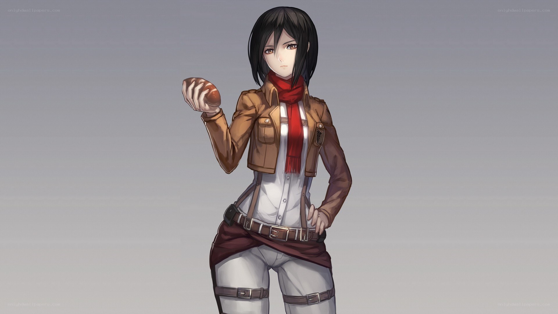 anime character with red scarf