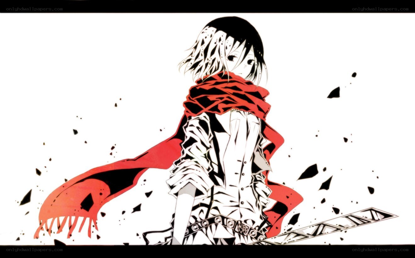 anime character with red scarf