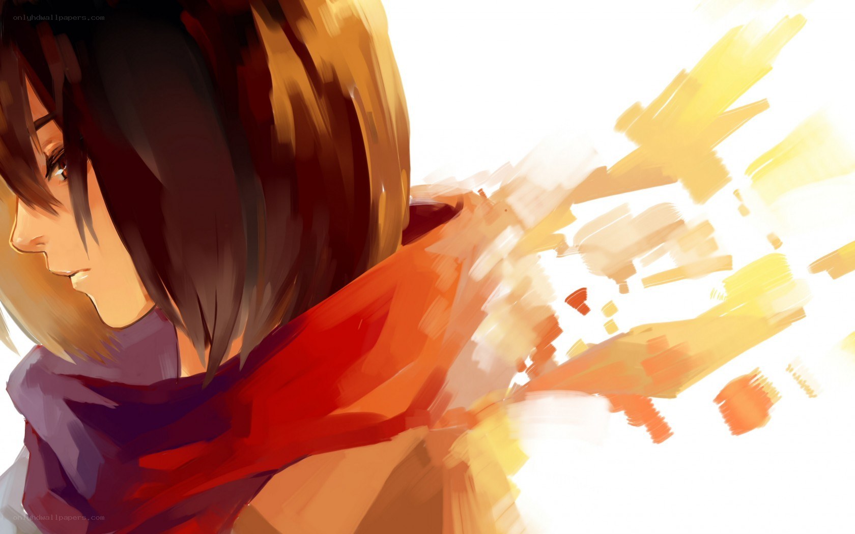 anime character with red scarf