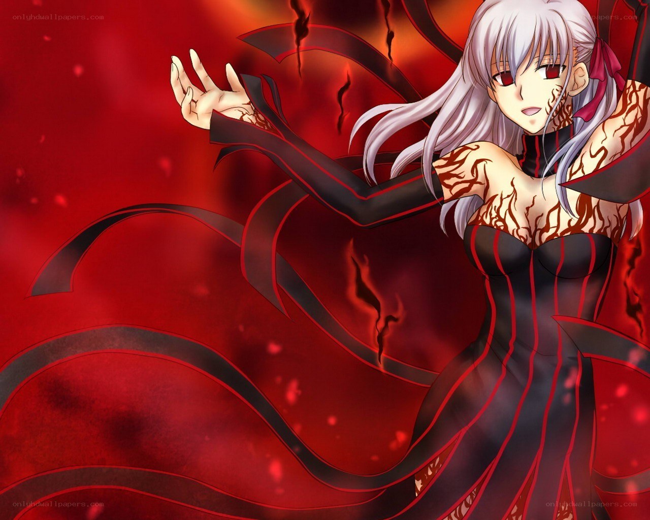 anime character with red tattoos