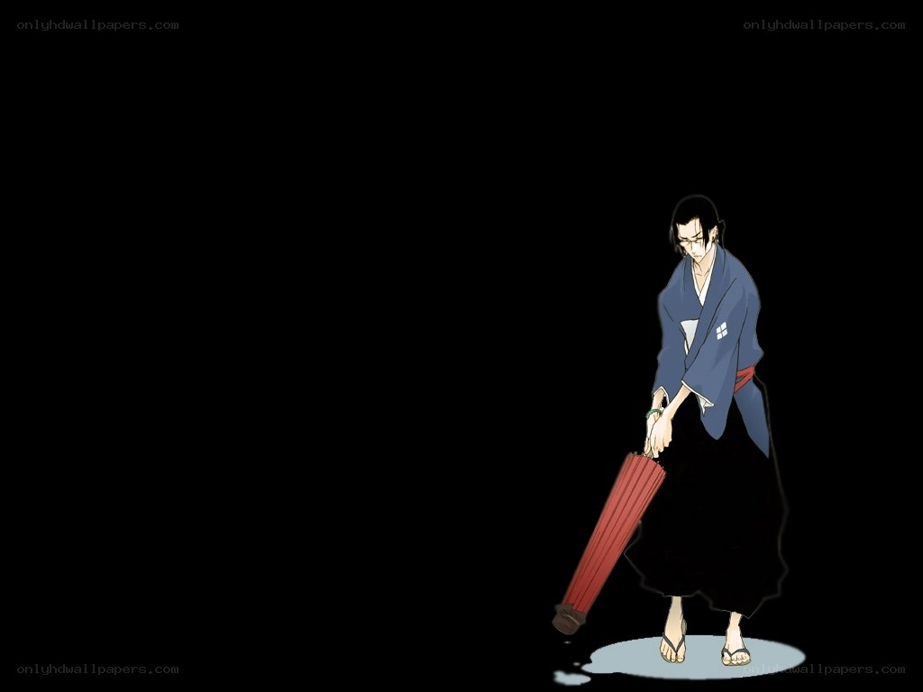 anime character with red umbrella