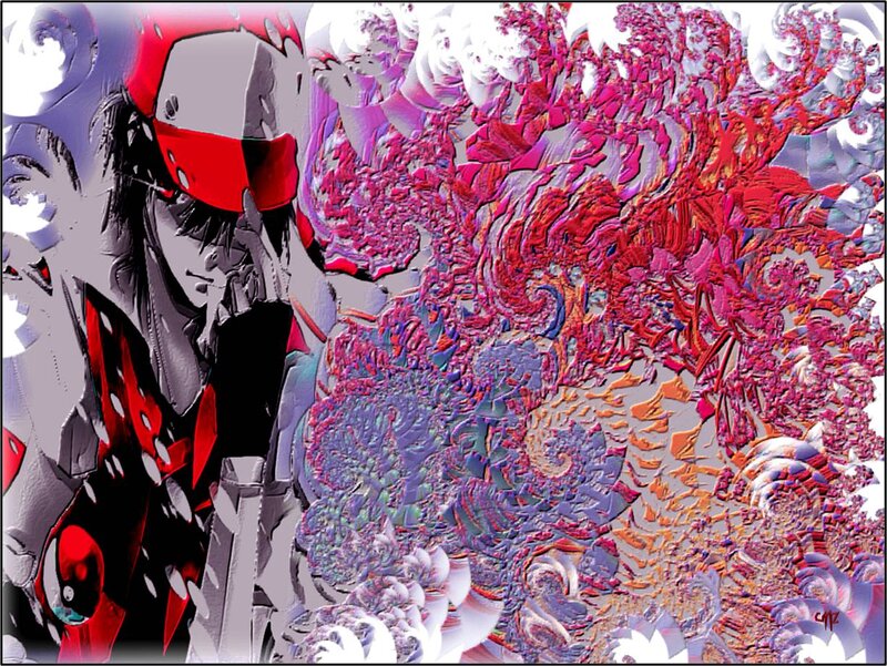 Anime Character with Red Visor