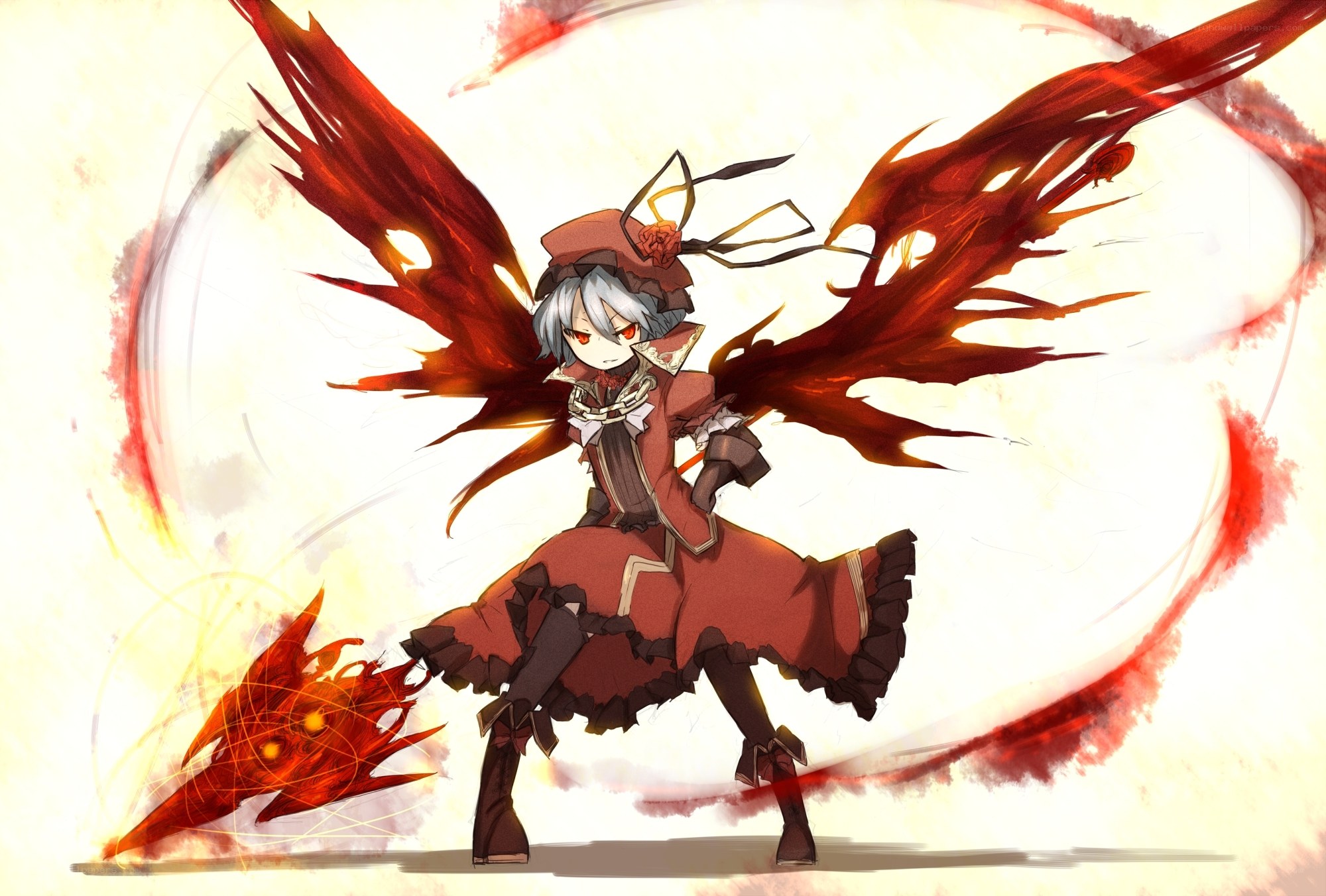 Anime character with red wings