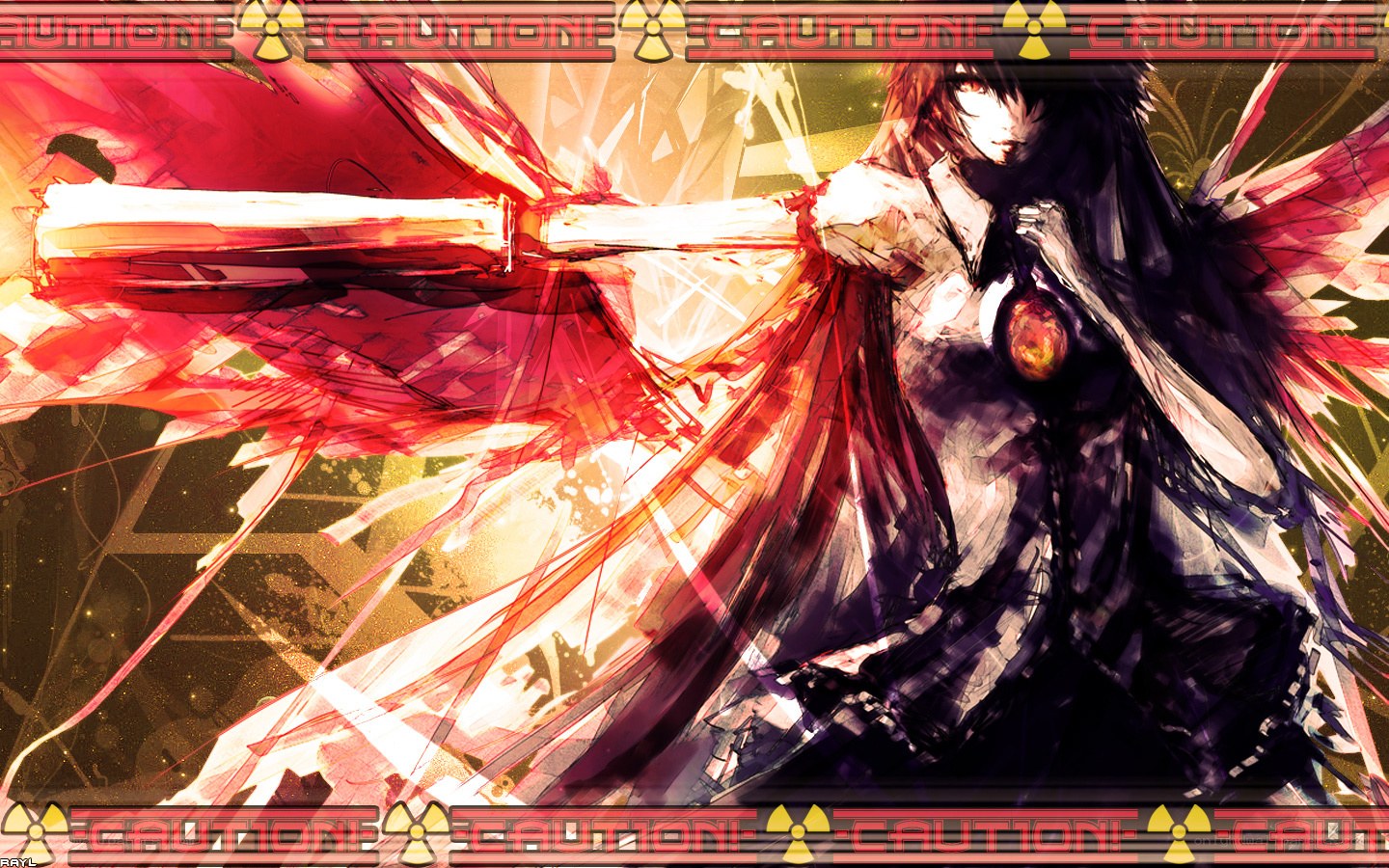 Anime character with red wings