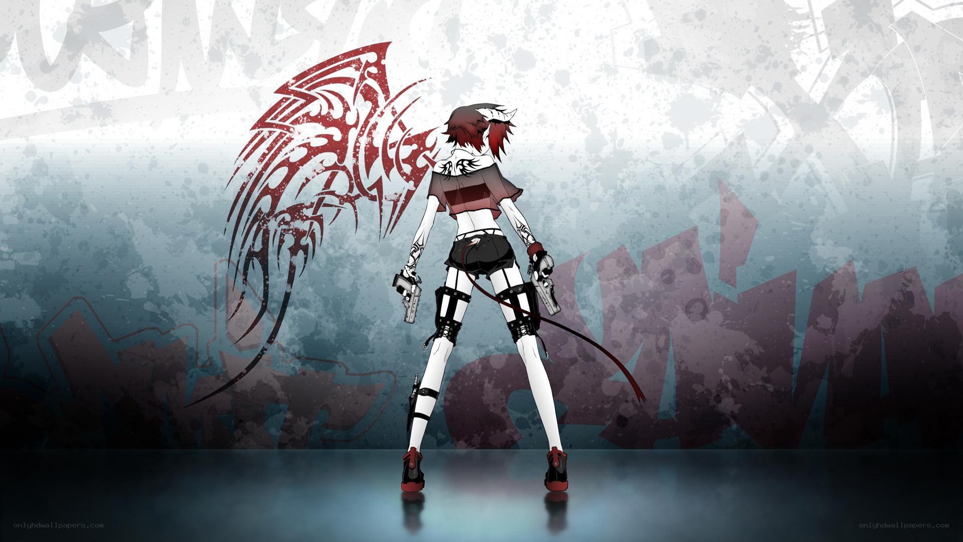 anime character with red wings