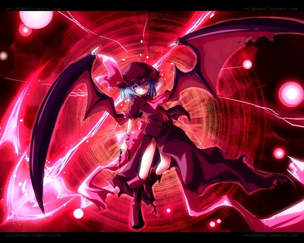 anime character with red wings
