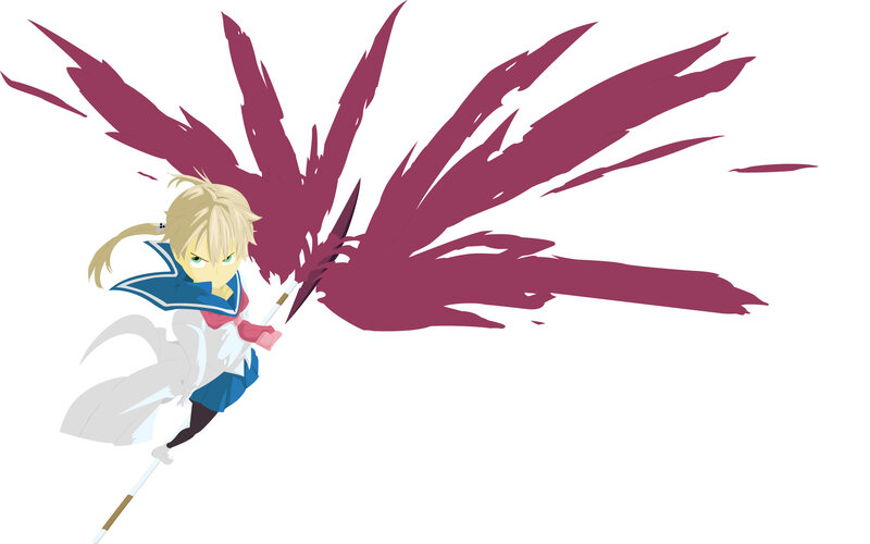 anime character with red wings