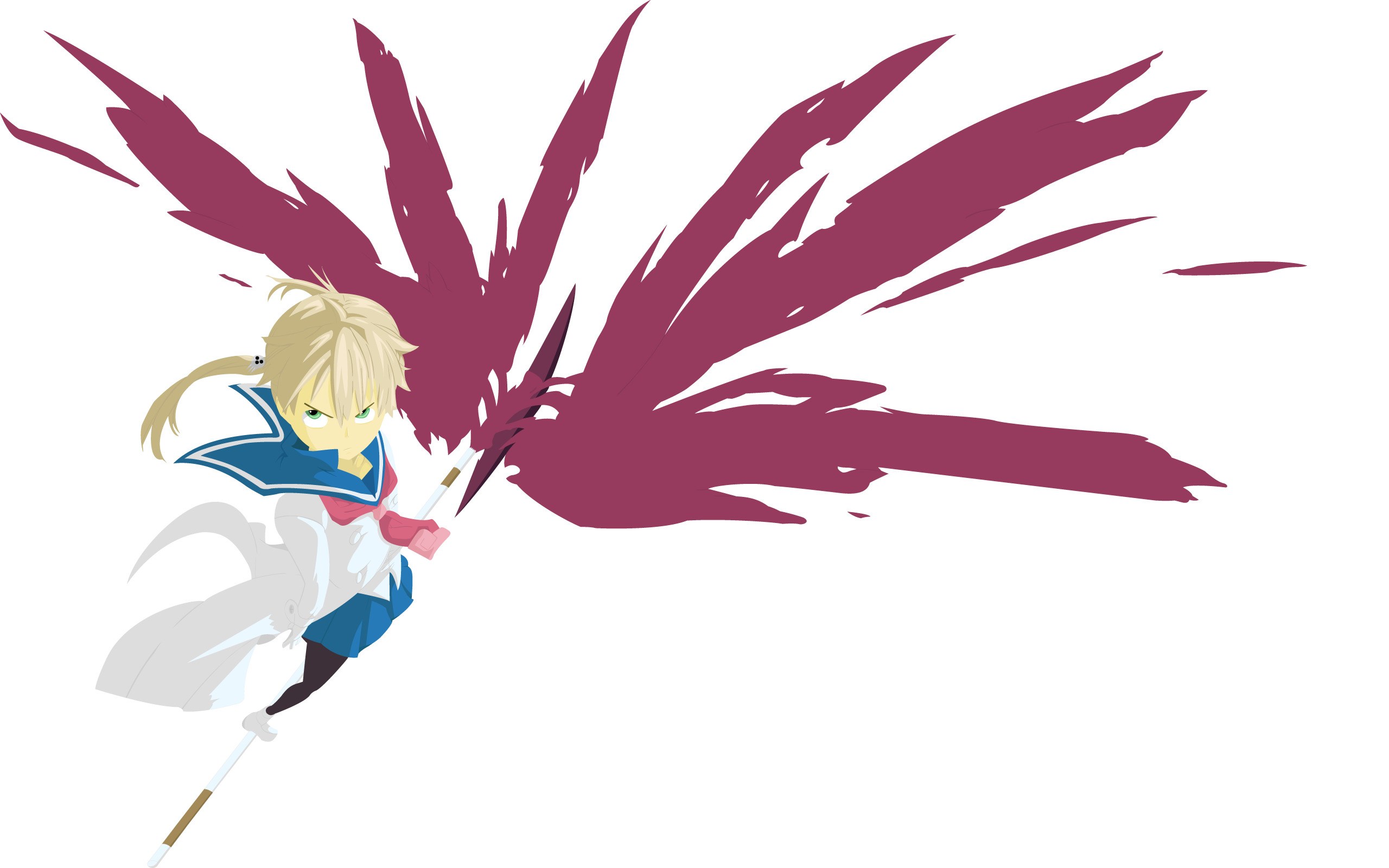 anime character with red wings