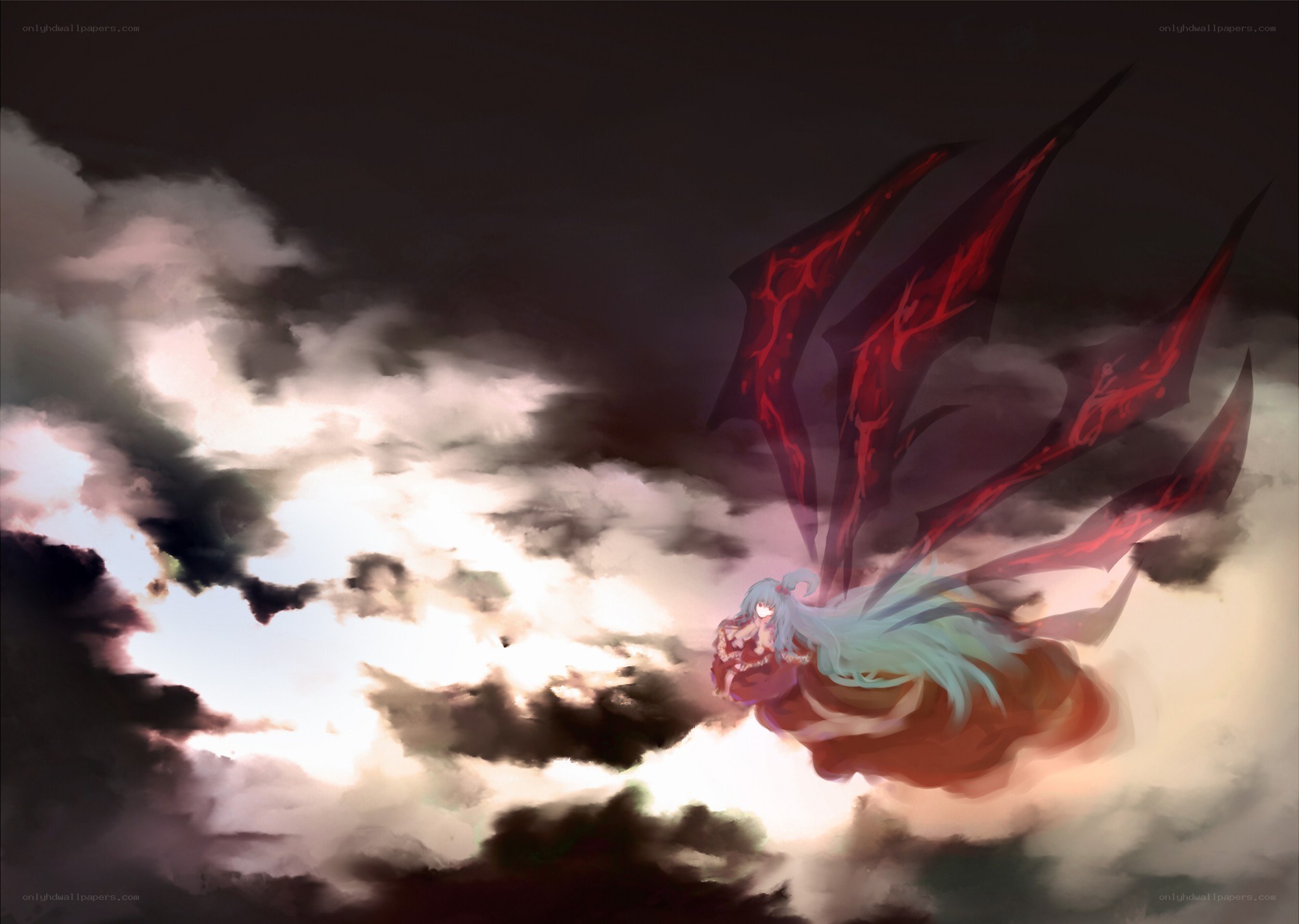 Anime character with red wings