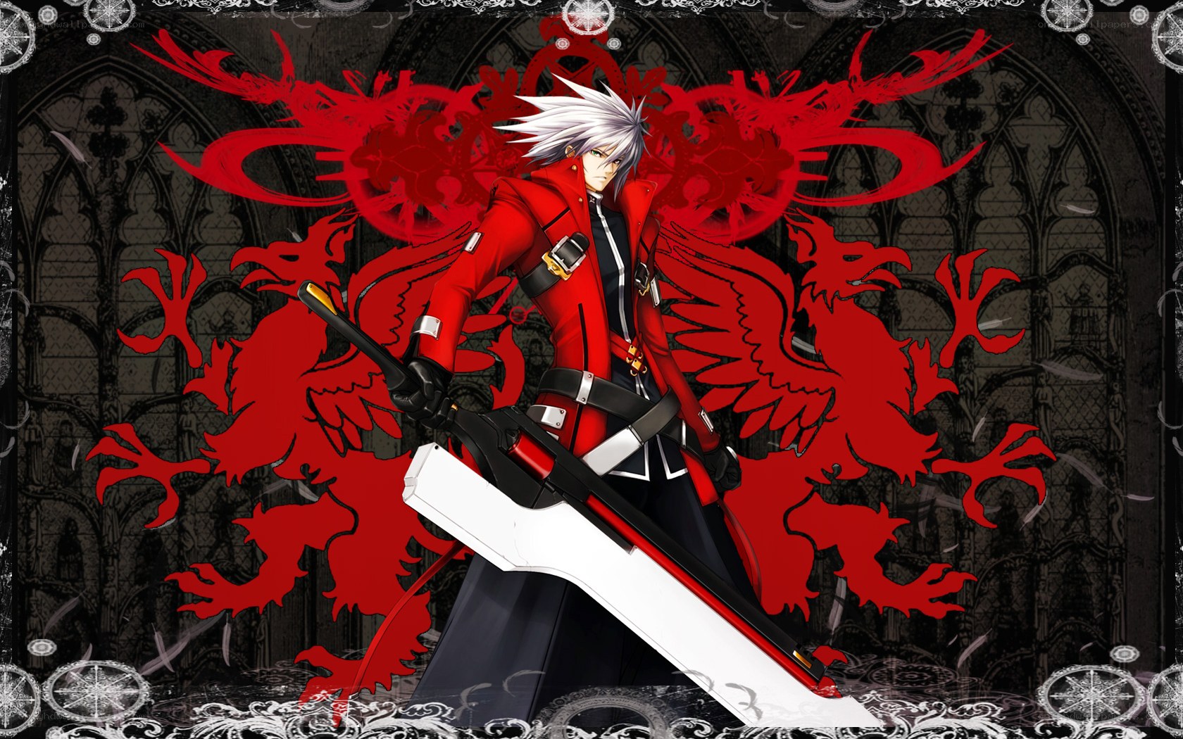 anime character with red wings