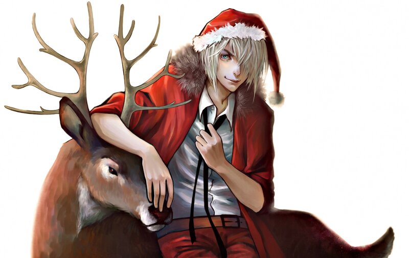 Anime Character with Reindeer