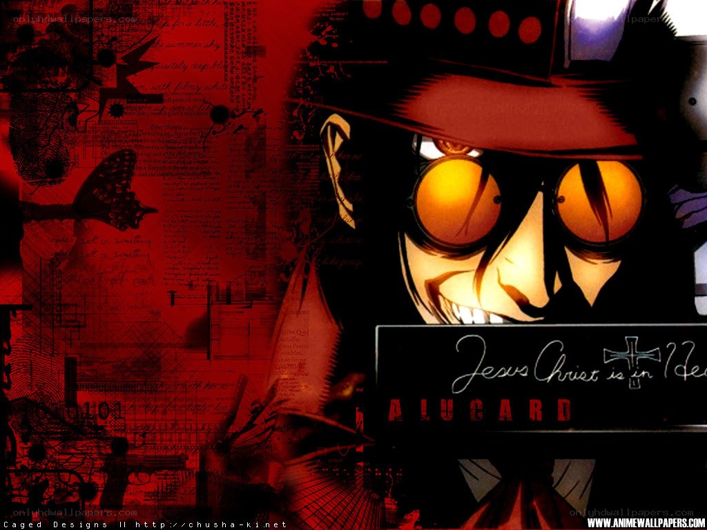 Anime character with religious text