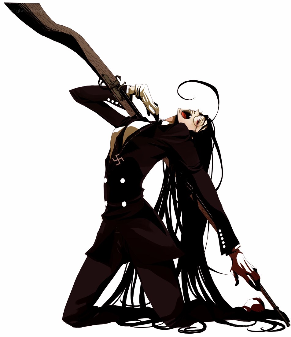 anime character with rifle