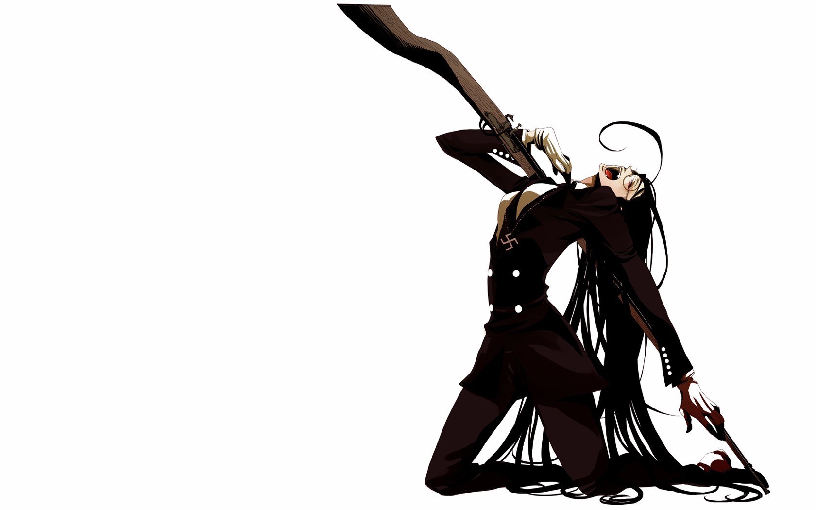 anime character with rifle