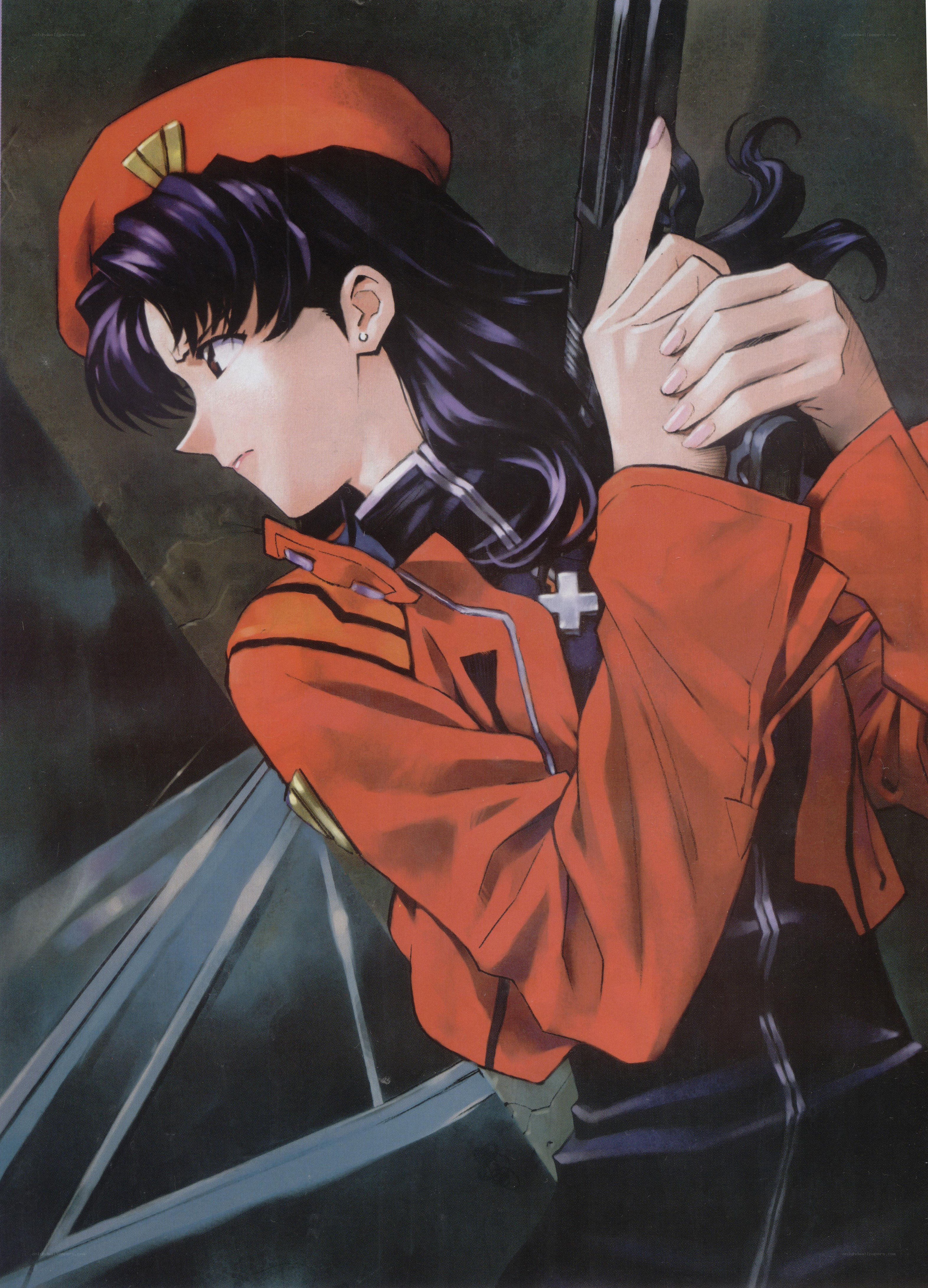 anime character with rifle