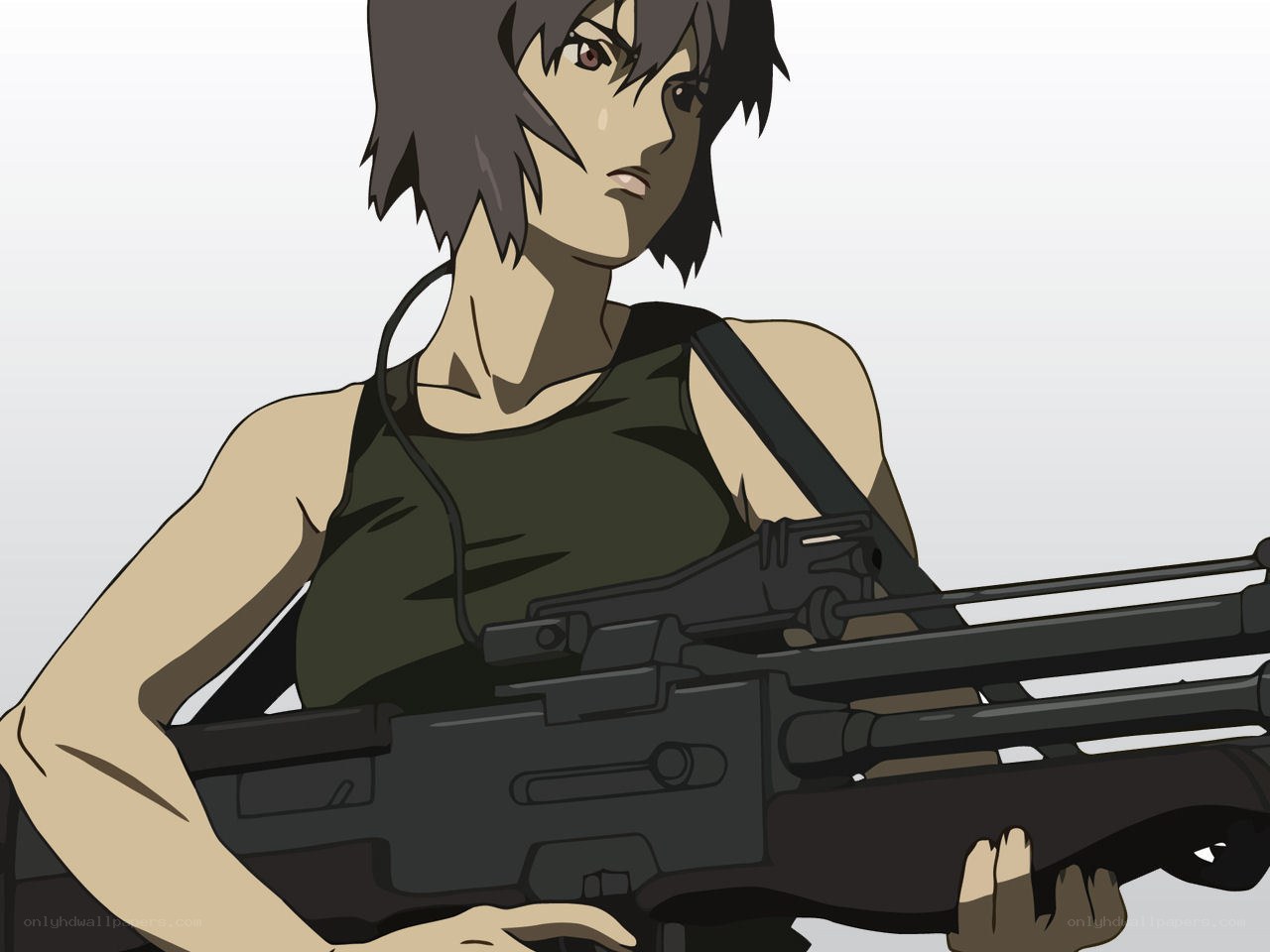 anime character with rifle