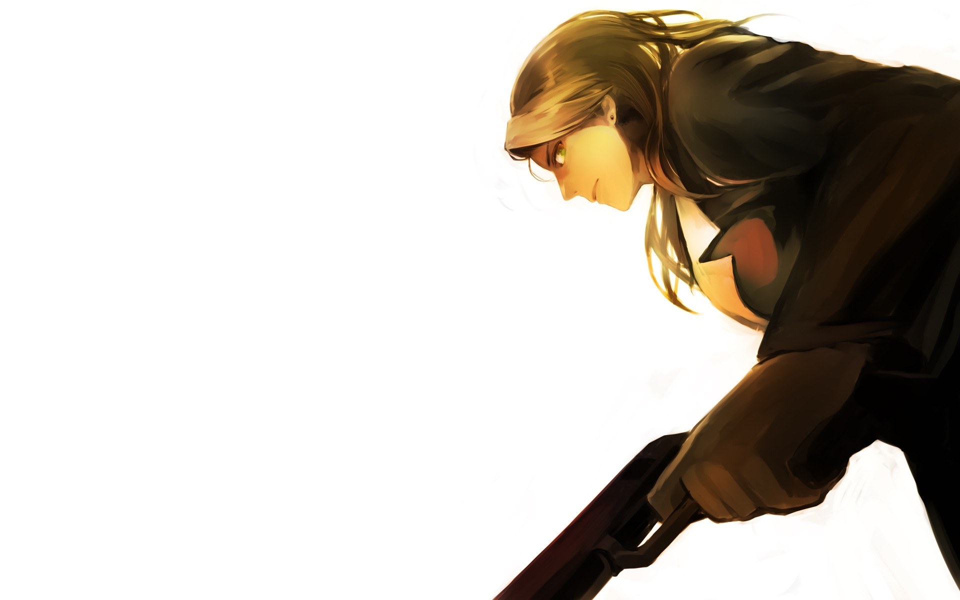 anime character with rifle