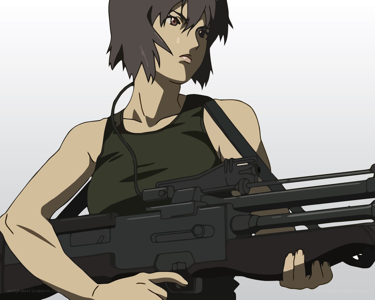 anime character with rifle