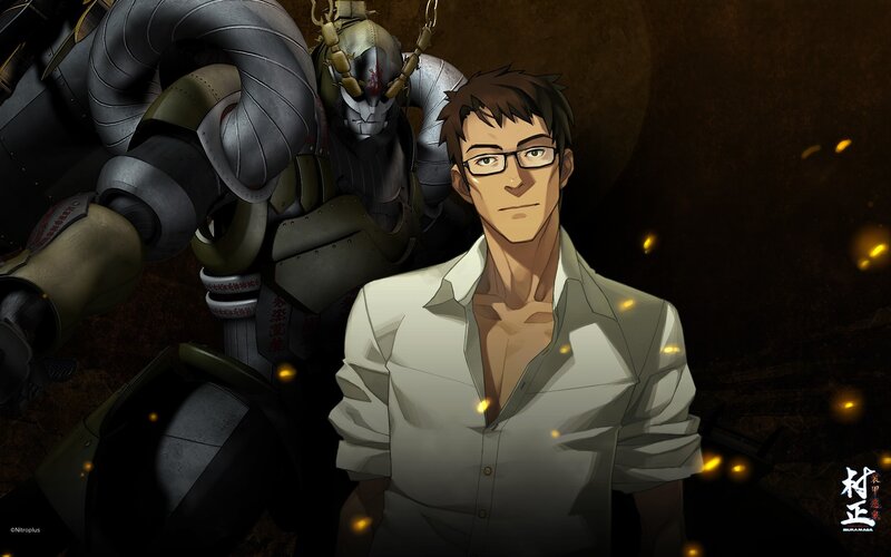 anime character with robot companion