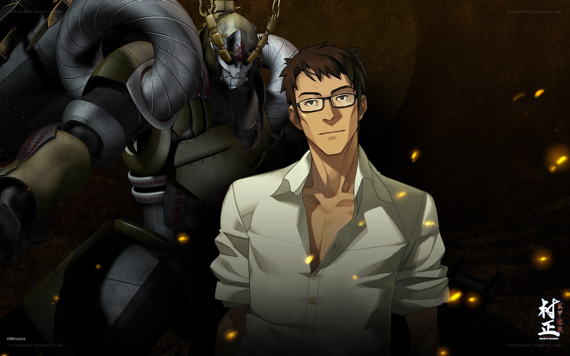 anime character with robot companion