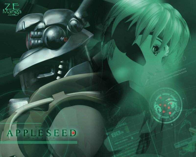 Anime Character with Robot — Green