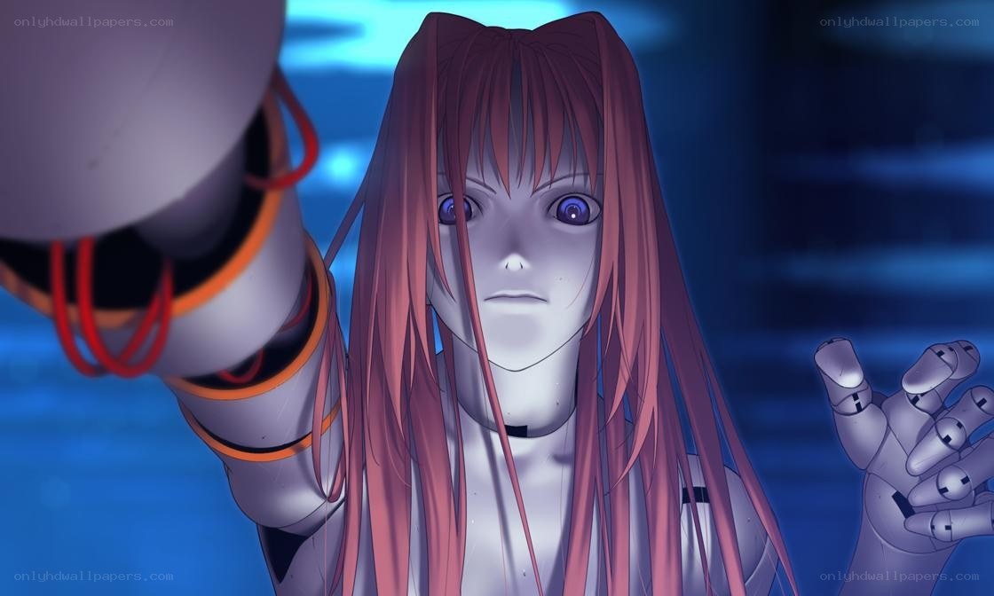 anime character with robotic arms