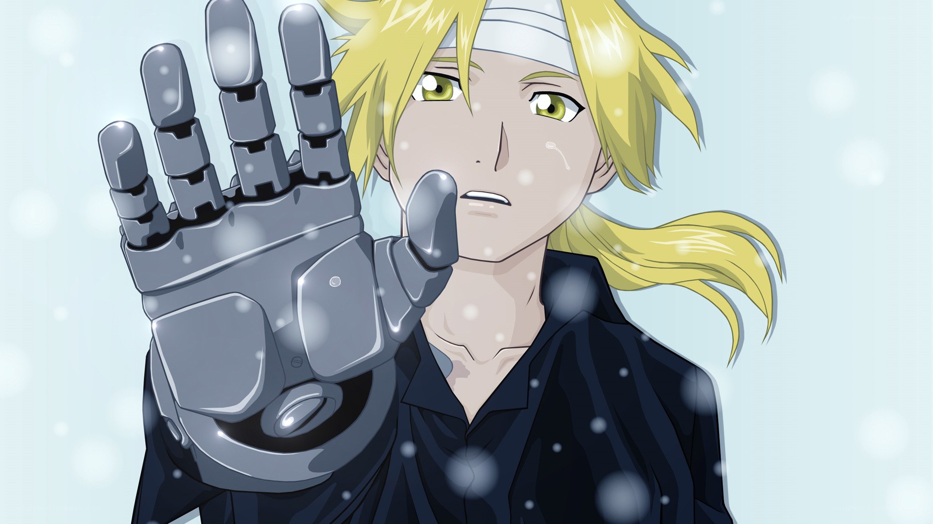Anime character with robotic hand