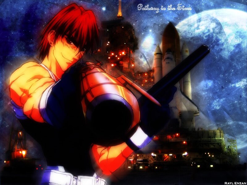 Anime character with rocket launcher