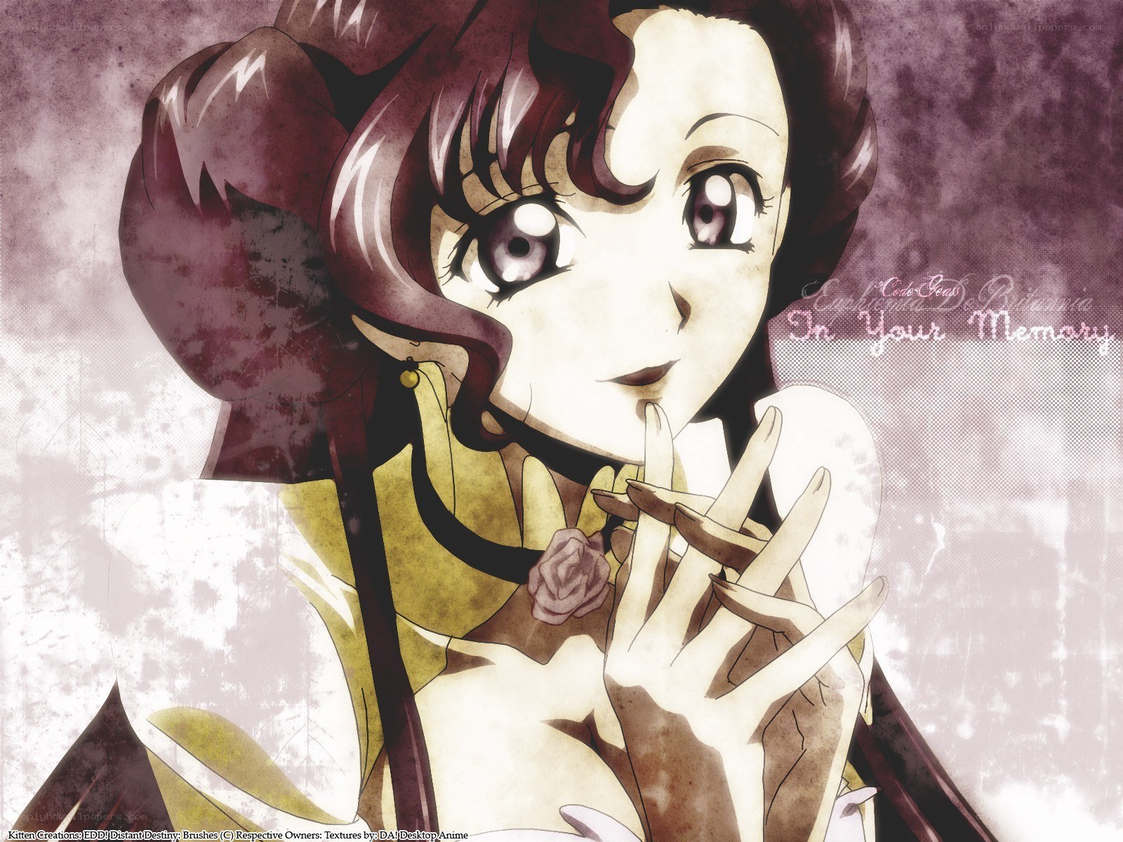 anime character with rose