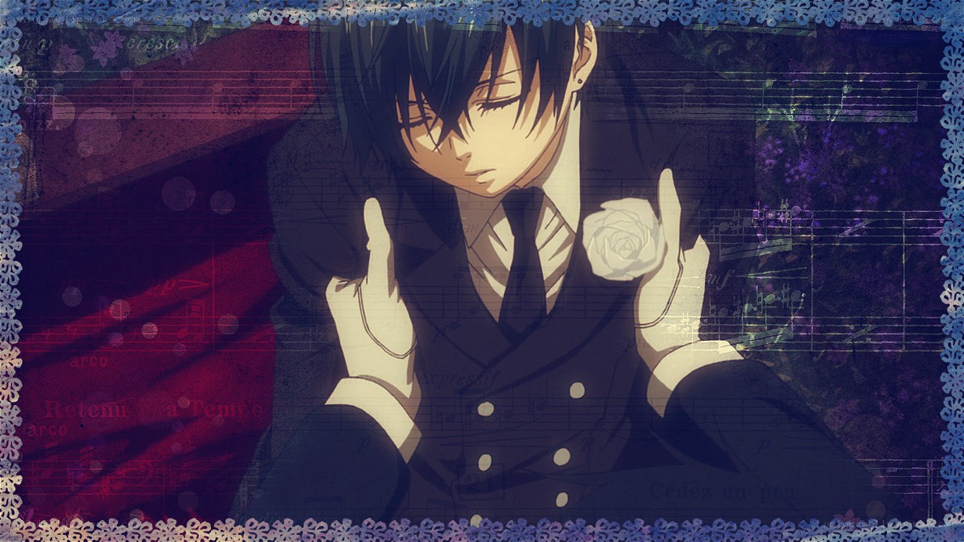 anime character with rose