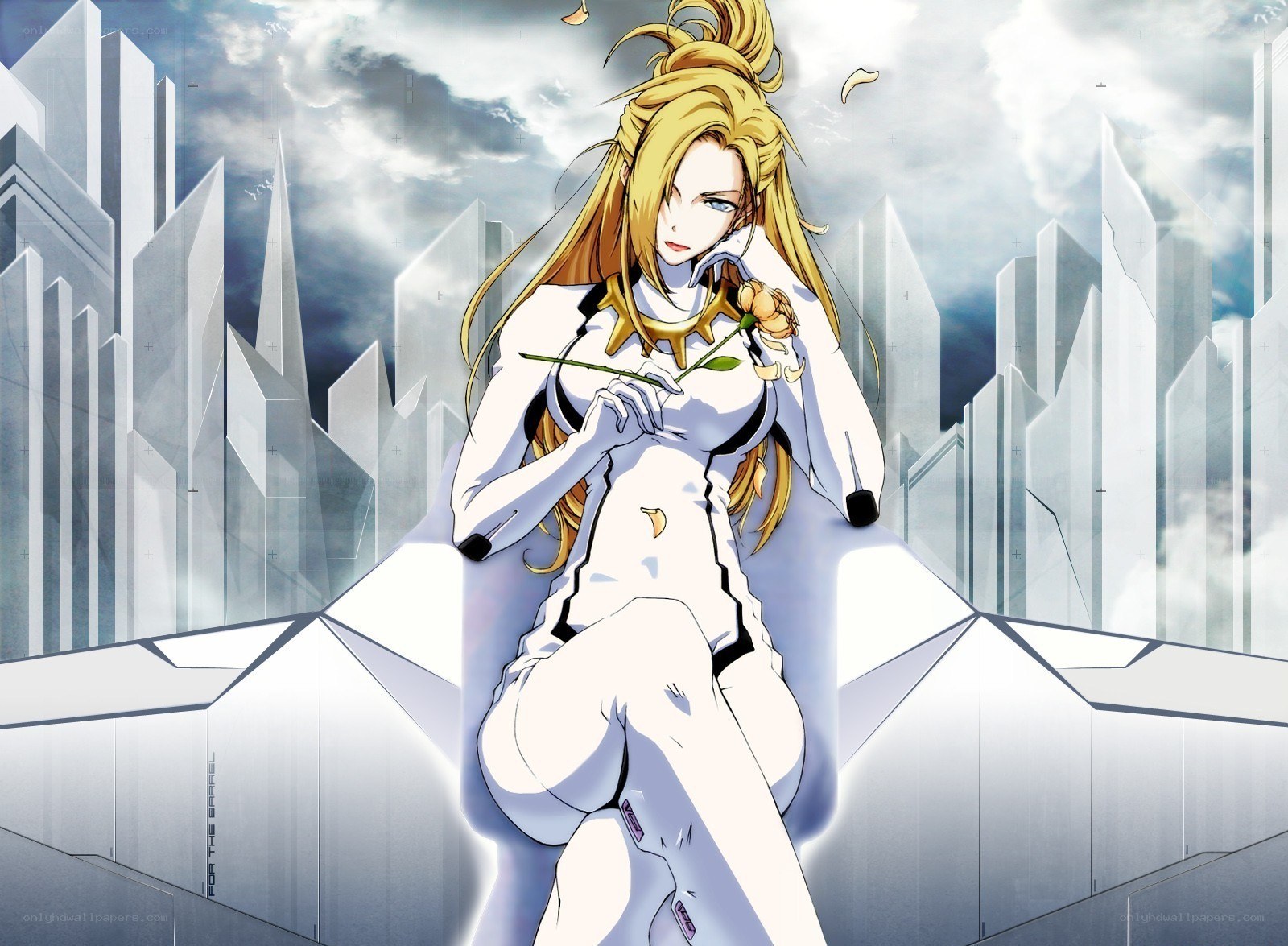 anime character with rose
