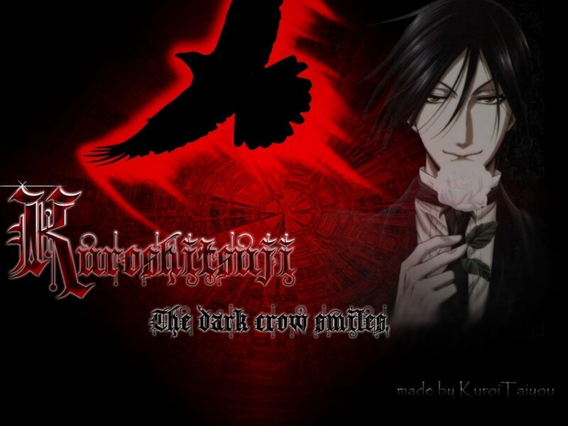 Anime Character with Rose — Black