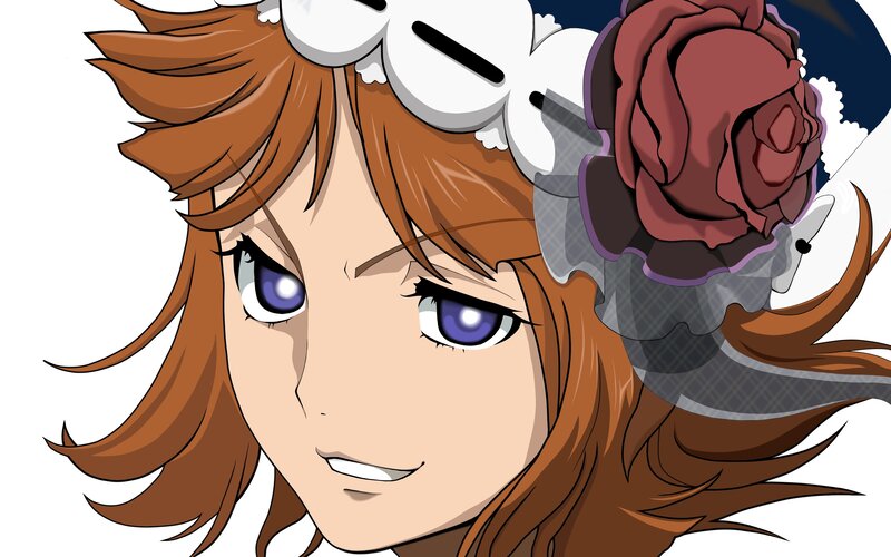 anime character with rose headband