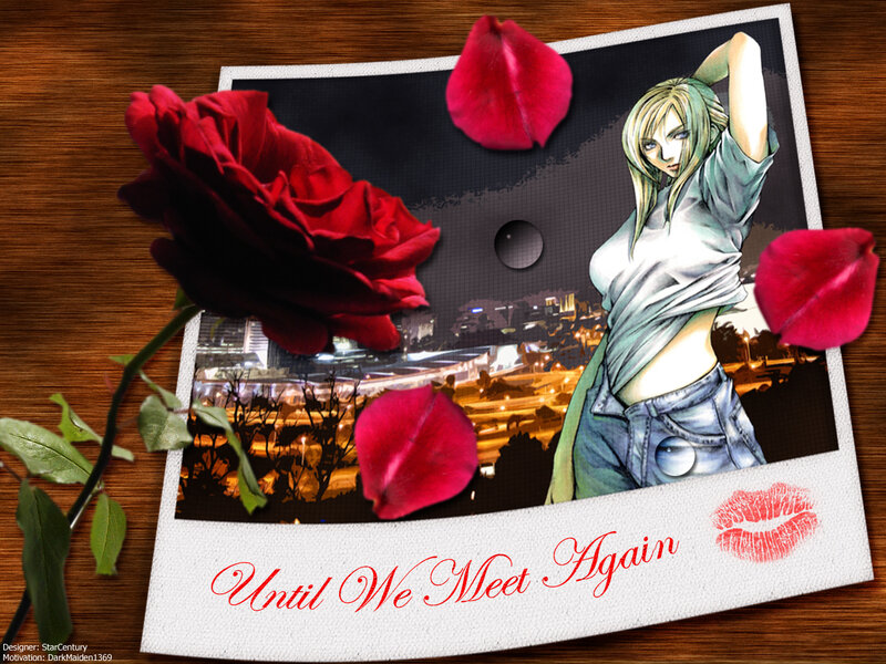 Anime Character with Rose — Red, Melancholic