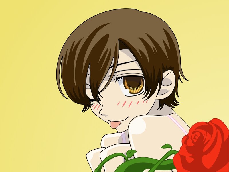anime character with rose