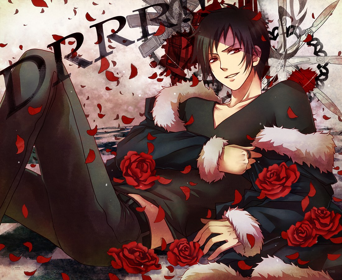 anime character with roses