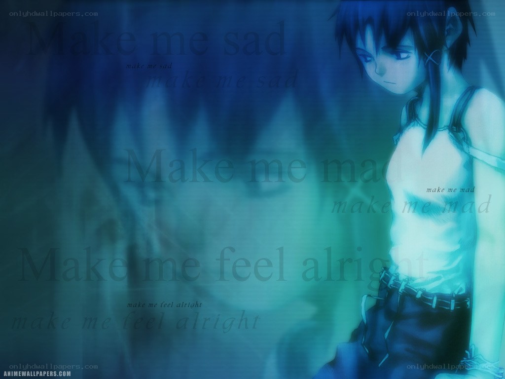 anime character with sad text