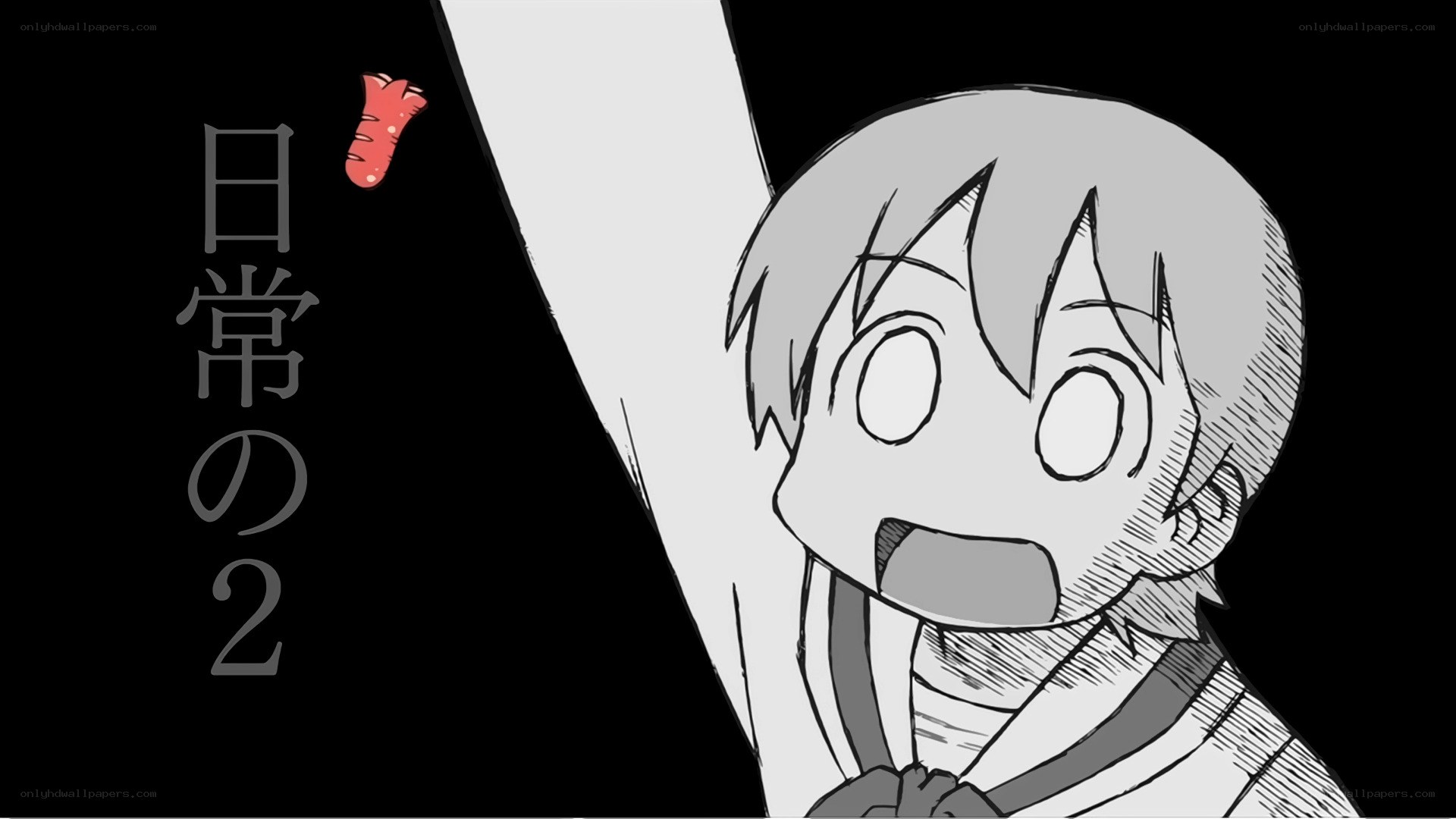 Anime character with sausage