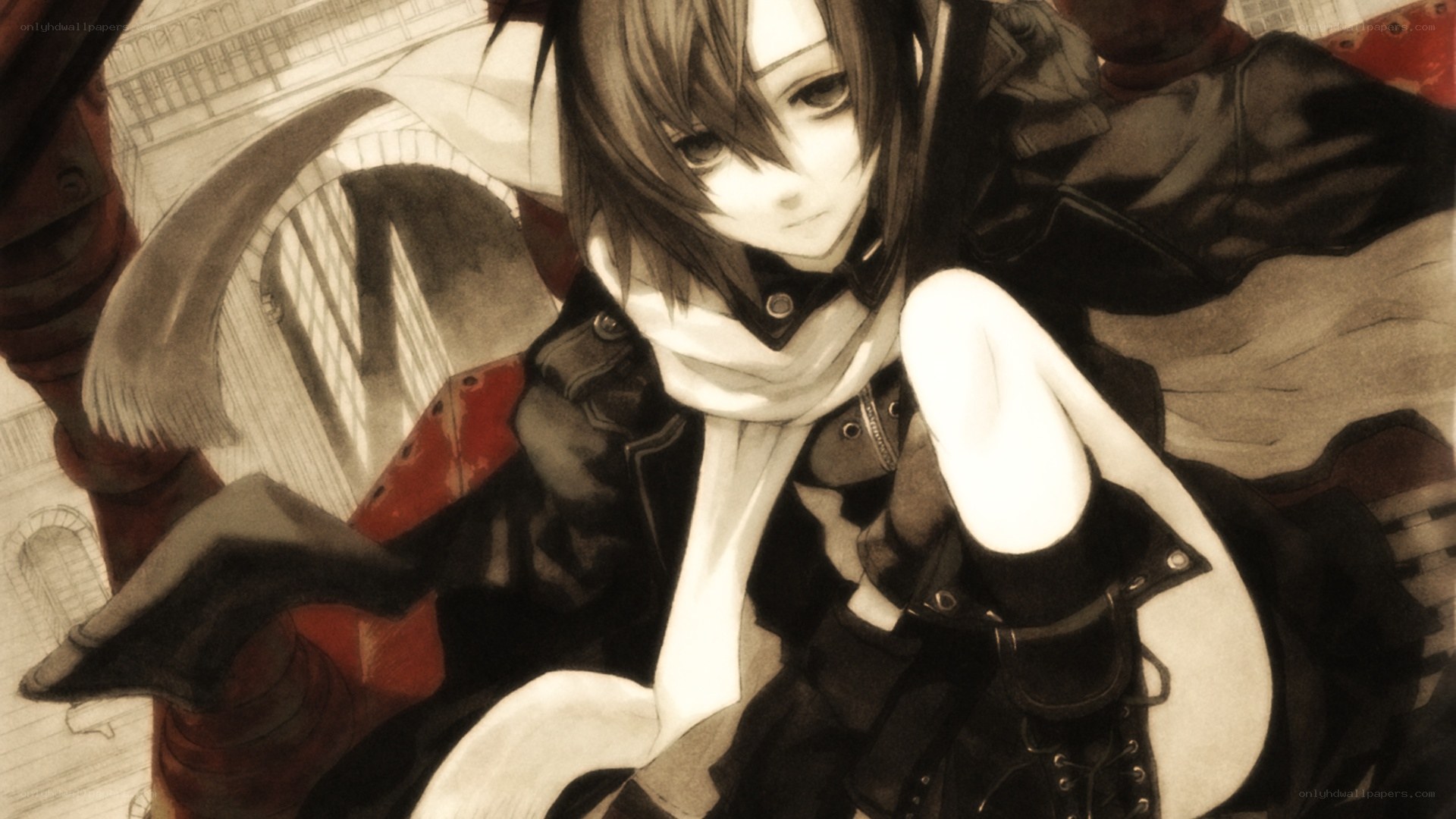 anime character with scarf