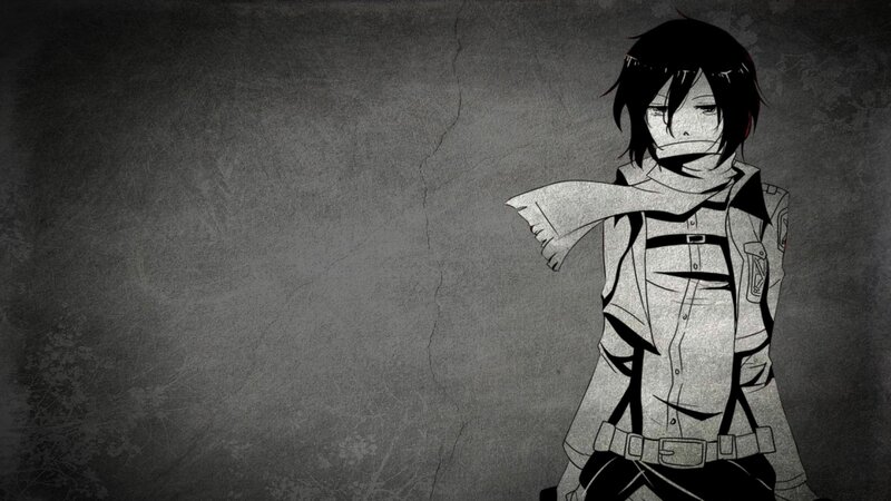 Anime Character with Scarf — Black, Dramatic, Manga, Uniform