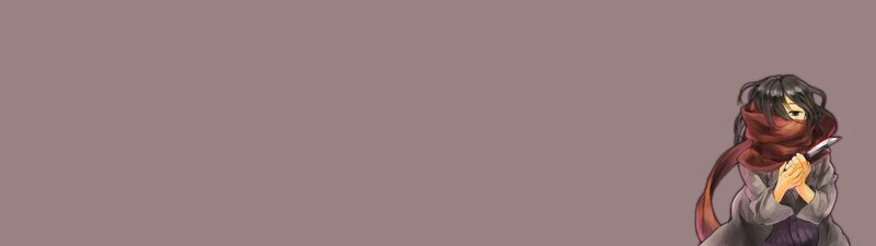 Anime Character with Scarf — Brown, Dramatic