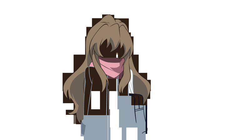 Anime Character with Scarf — Brown, Neutral