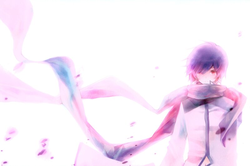Anime Character with Scarf — Pink