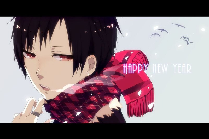 Anime Character with Scarf — Red