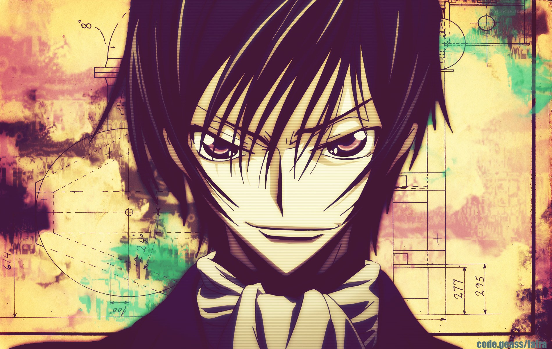 anime character with schematics