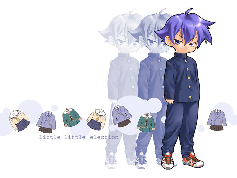 anime character with school uniforms