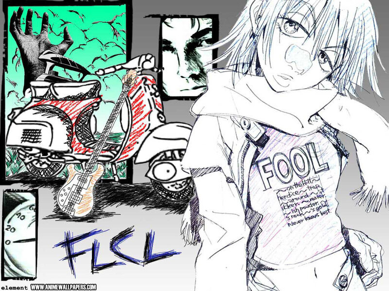 Anime character with scooter and guitar