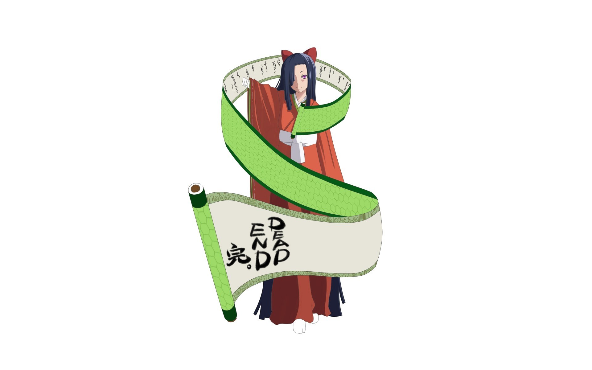 anime character with scroll