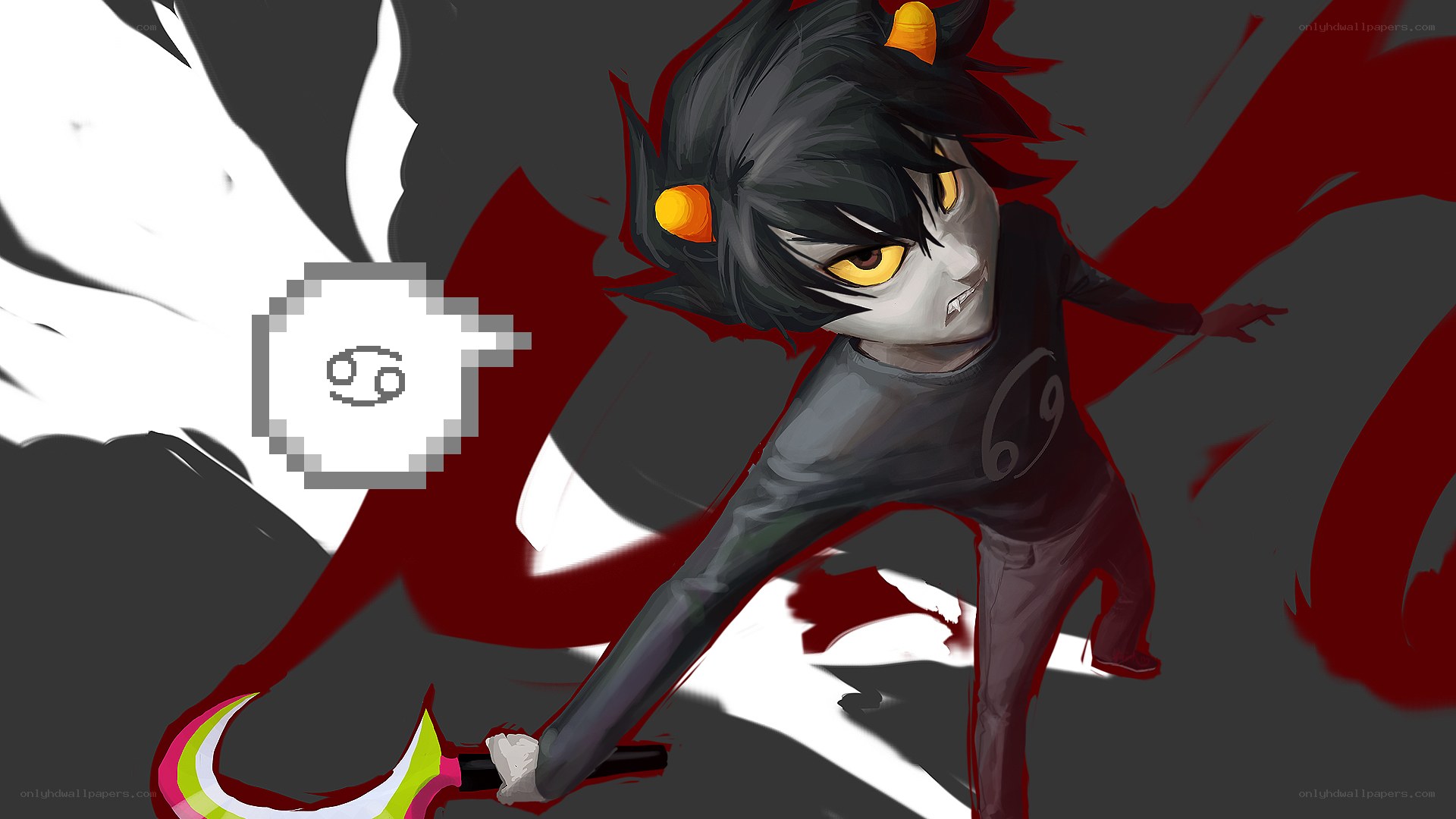 anime character with scythe