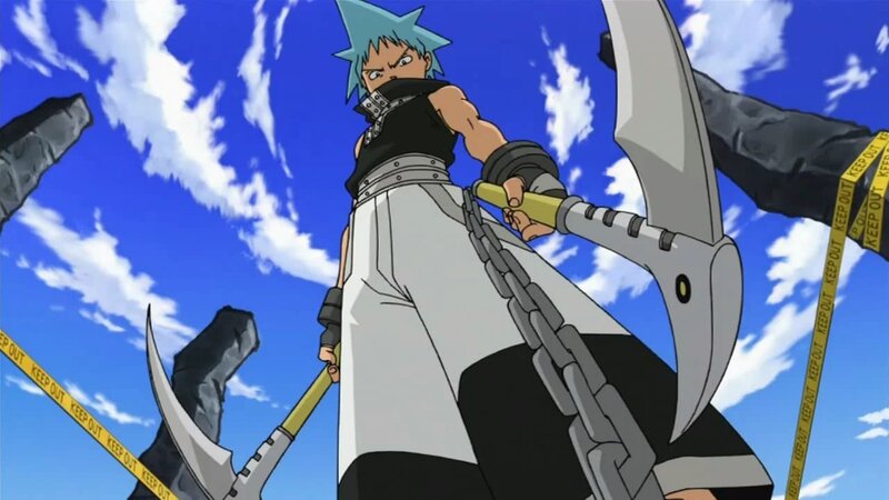 anime character with scythe